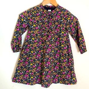 Gap Girls Size 5 Long Sleeve Flowered Dress.